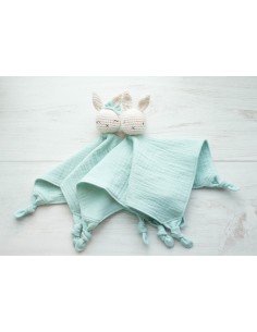 Doudou en double gaze Menthe 2