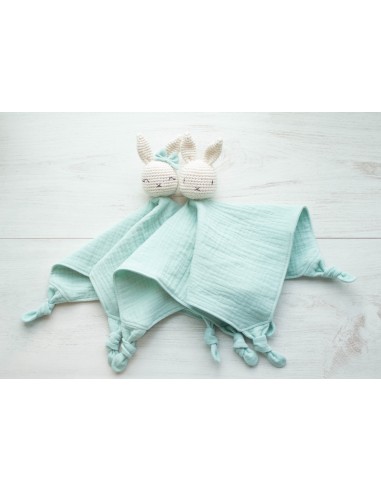 Doudou en double gaze Menthe