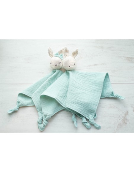 Doudou en double gaze Menthe