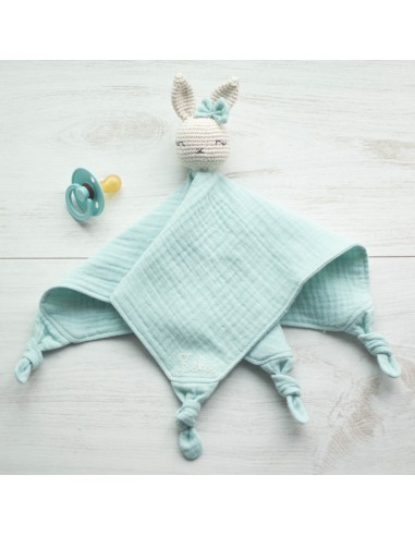 Doudou en double gaze Menthe