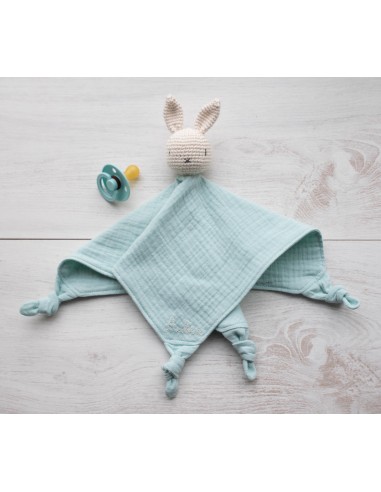 Doudou en double gaze Menthe