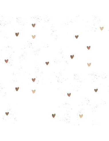 Doudou en double gaze petits coeurs