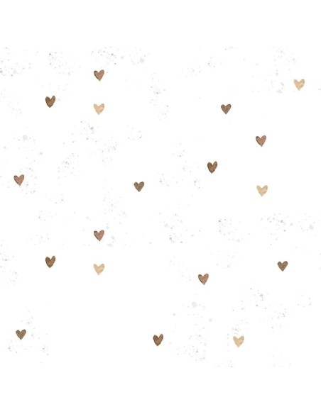 Doudou en double gaze petits coeurs