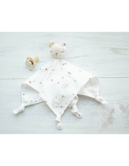 Doudou en double gaze Confetti
