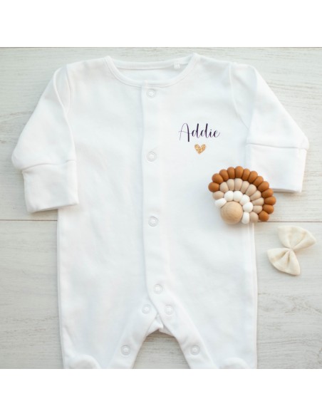 Pyjama en coton floqué