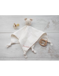 Doudou en double gaze Écru 2