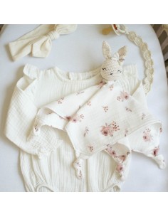 Doudou en double gaze Flower
