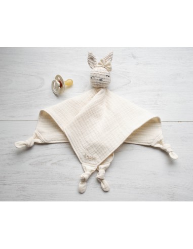 Doudou en double gaze Écru