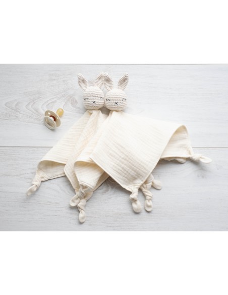 Doudou en double gaze Écru