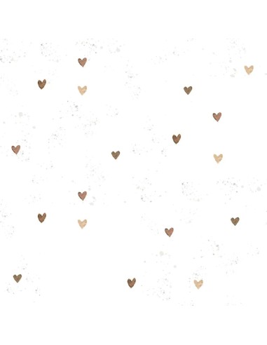 Doudou en double gaze et fourrure Petits Cœurs