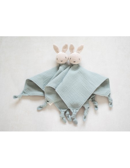 Doudou en double gaze Eucalyptus