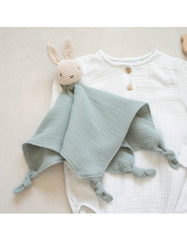 Doudou en double gaze Eucalyptus