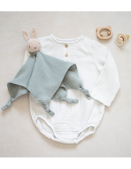Doudou en double gaze Eucalyptus