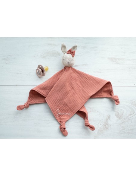 Doudou en double gaze Marsala