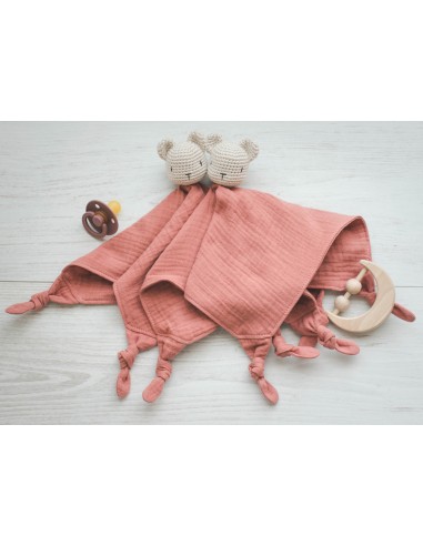 Doudou en double gaze Marsala