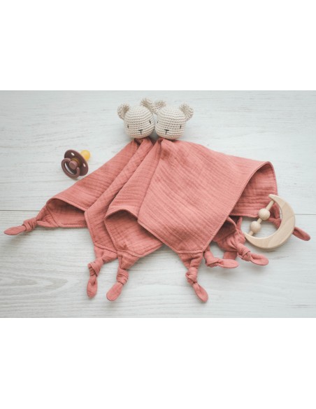 Doudou en double gaze Marsala