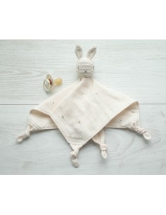 Doudou en double gaze Stardust Off White 2