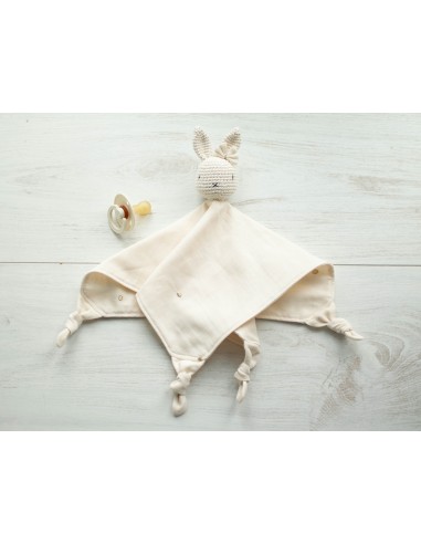 Doudou en double gaze Stardust Off White