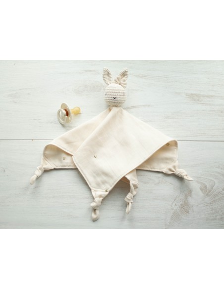 Doudou en double gaze Stardust Off White